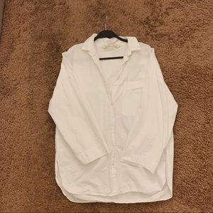 ZARA COTTON WHITE SHIRT WITH POCKET👍🏼